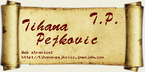 Tihana Pejković vizit kartica